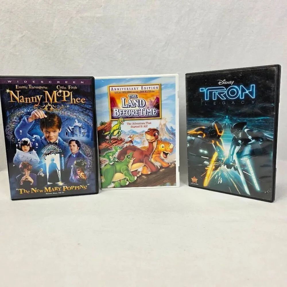 Disney DVD Bundle Tron Legacy Land Before Time